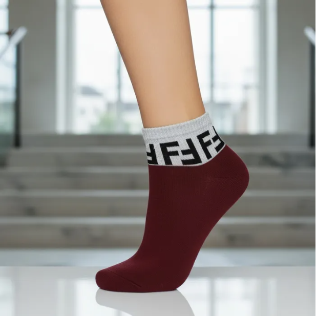 Metallic FF Stretch Quarter Socks