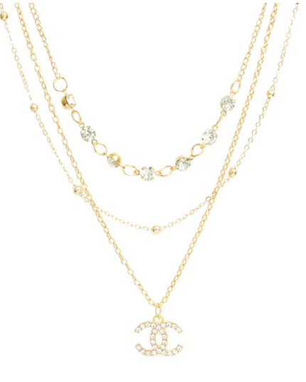 Rhinestone Layered Necklace