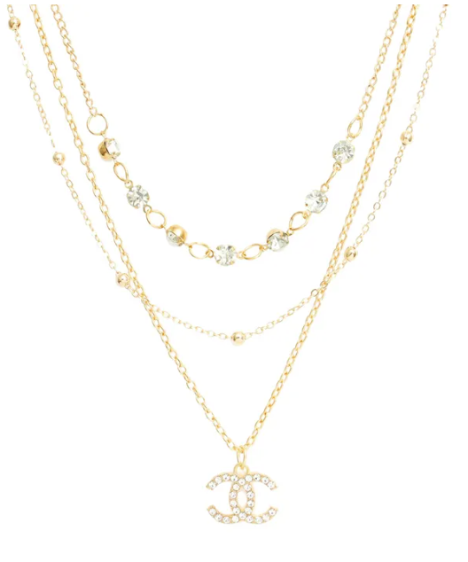 Rhinestone Layered Necklace