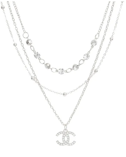 Rhinestone Layered Necklace