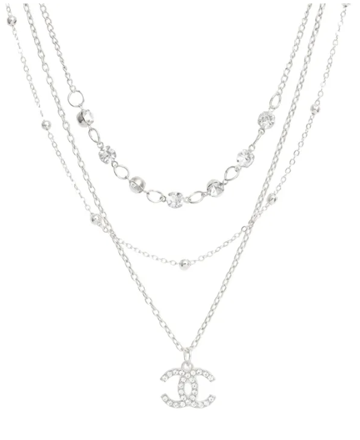 Rhinestone Layered Necklace