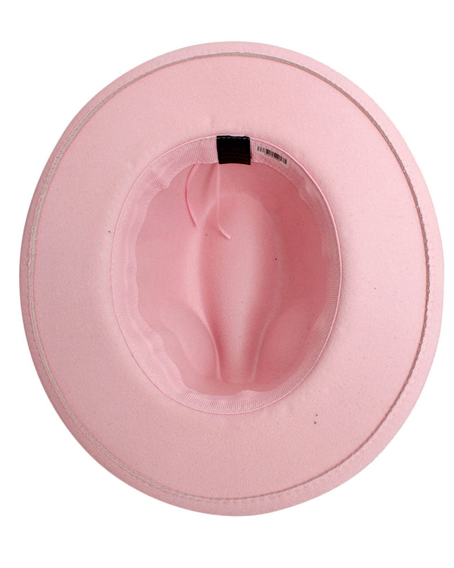 AKA Sorority Pink Fedora Pearl Band Hat for Women