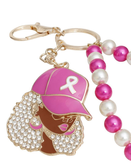 Breast Cancer Supportive Sister Gold Keychain Clip
