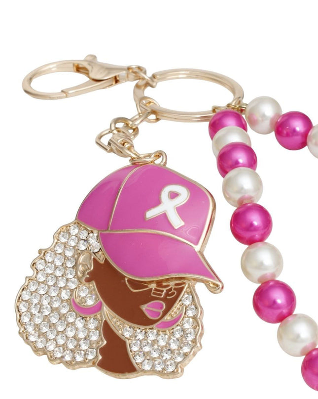 Breast Cancer Supportive Sister Gold Keychain Clip