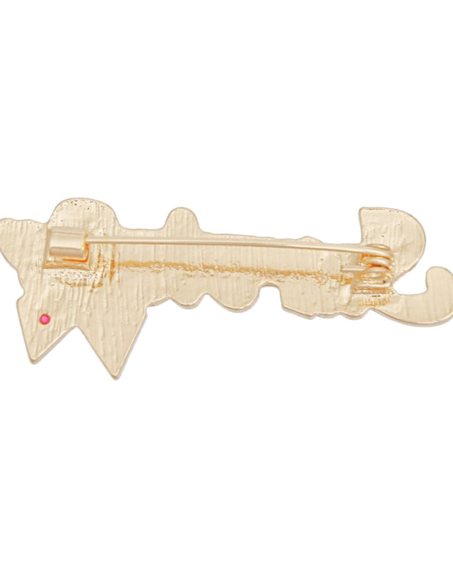 Breast Cancer Brooch Gold White Pink Ribbon Survivor Pin