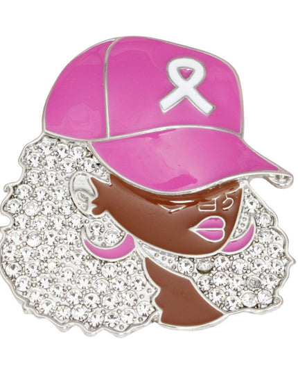 Breast Cancer Supportive Sister Silver Glam Brooch