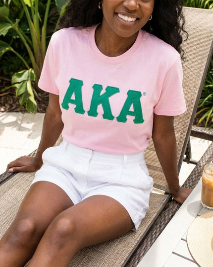 AKA Embroidered Patch M T-Shirt Sorority Apparel