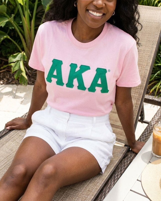 AKA Embroidered Patch M T-Shirt Sorority Apparel