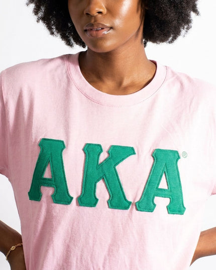 AKA Embroidered Patch XL T-Shirt Sorority Apparel