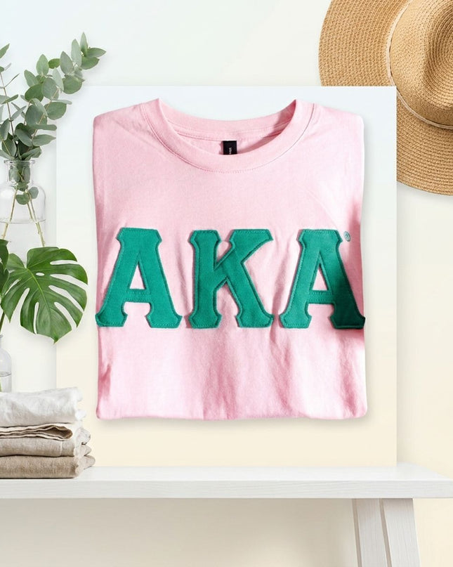 AKA Embroidered Patch M T-Shirt Sorority Apparel