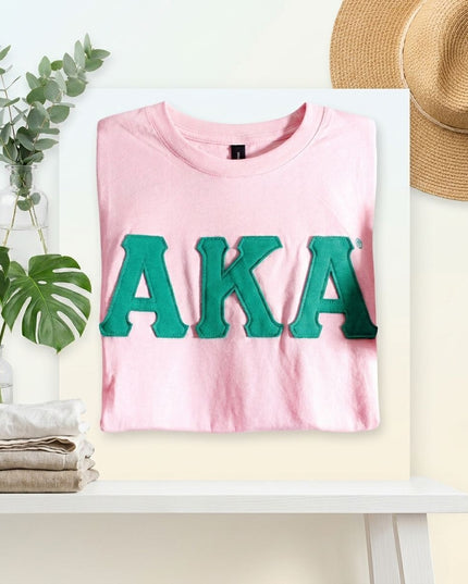 AKA Embroidered Patch XL T-Shirt Sorority Apparel