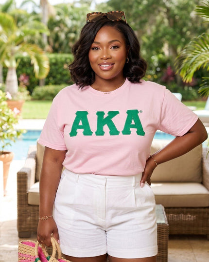 AKA Embroidered Patch XL T-Shirt Sorority Apparel