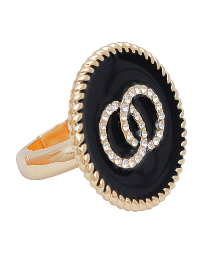 Black Infinity Ring -Adjustable