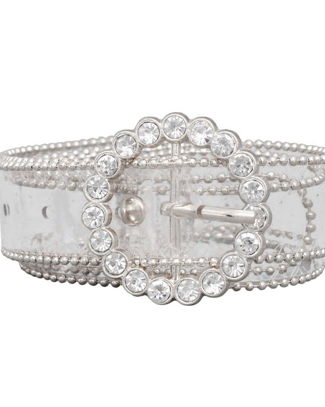 Silver Crystal Transparent Belt