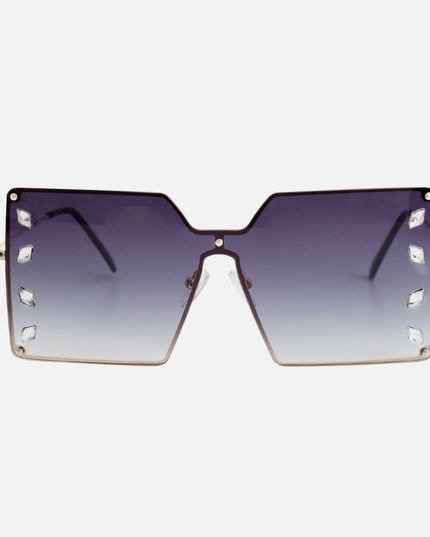 Black Square Stone Sunglasses