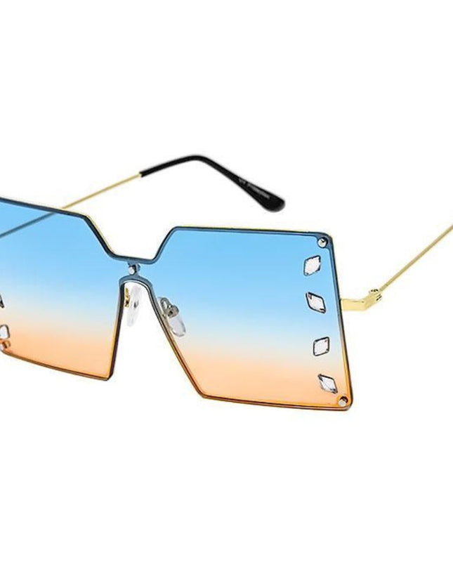 Blue Square Stone Sunglasses