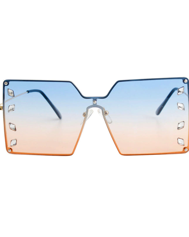 Blue Square Stone Sunglasses