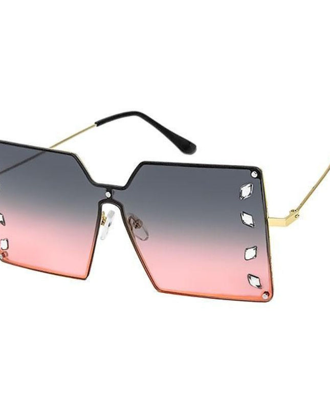 Purple Square Stone Sunglasses