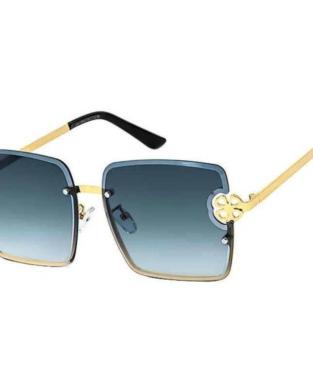 Black Square Clover Sunglasses