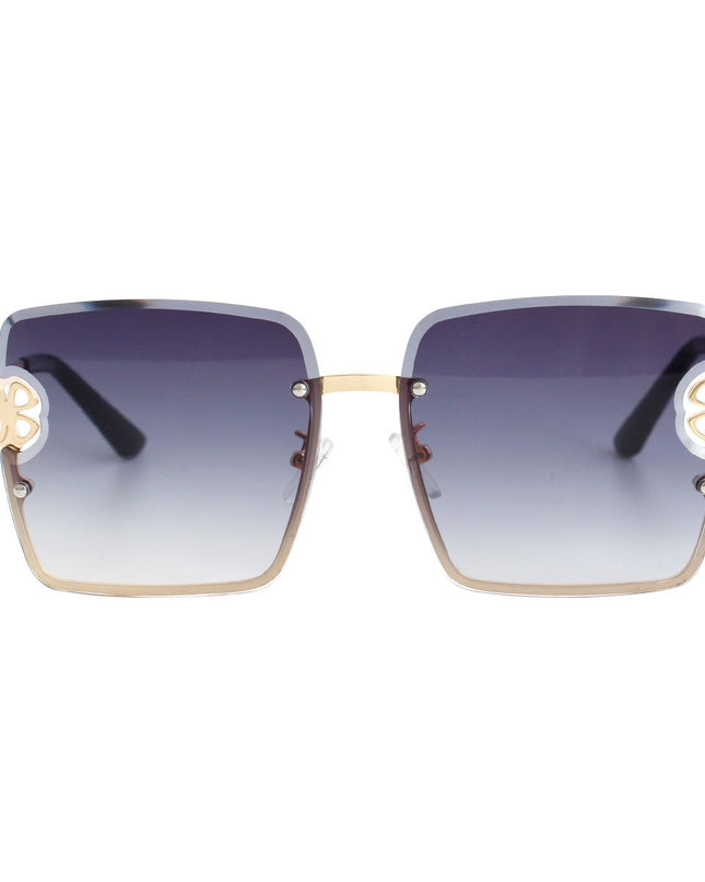 Black Square Clover Sunglasses