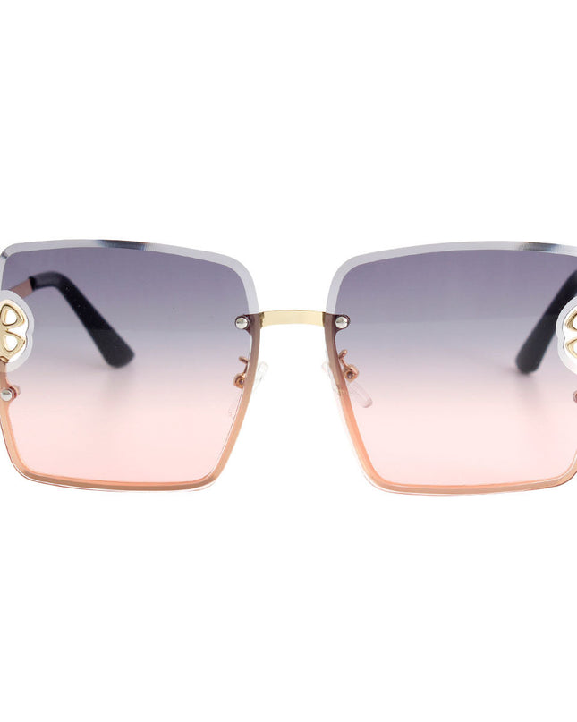 Gray Square Clover Sunglasses