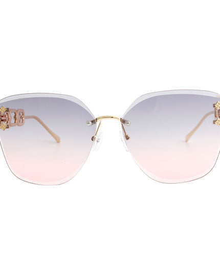 Gray Clover Chain Arm Sunglasses
