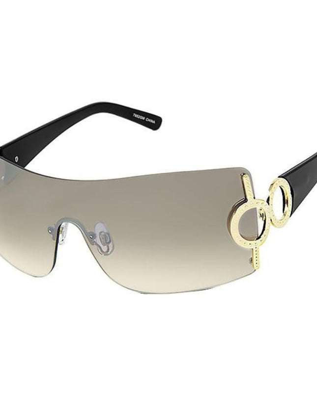 Black Gold Circle Sunglasses