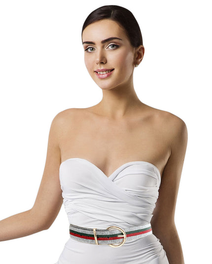 Stripe Savvy: Rhinestone Belt