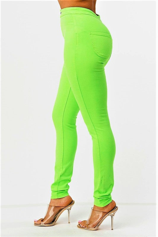High Rise Neon Pants