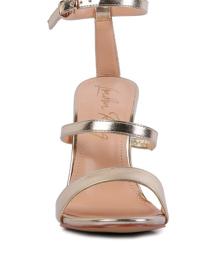 LAWSUIT RHINESTONE BALL HEEL SATIN SANDALS