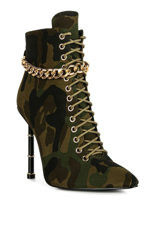 Moulin Camouflage Ankle Boot