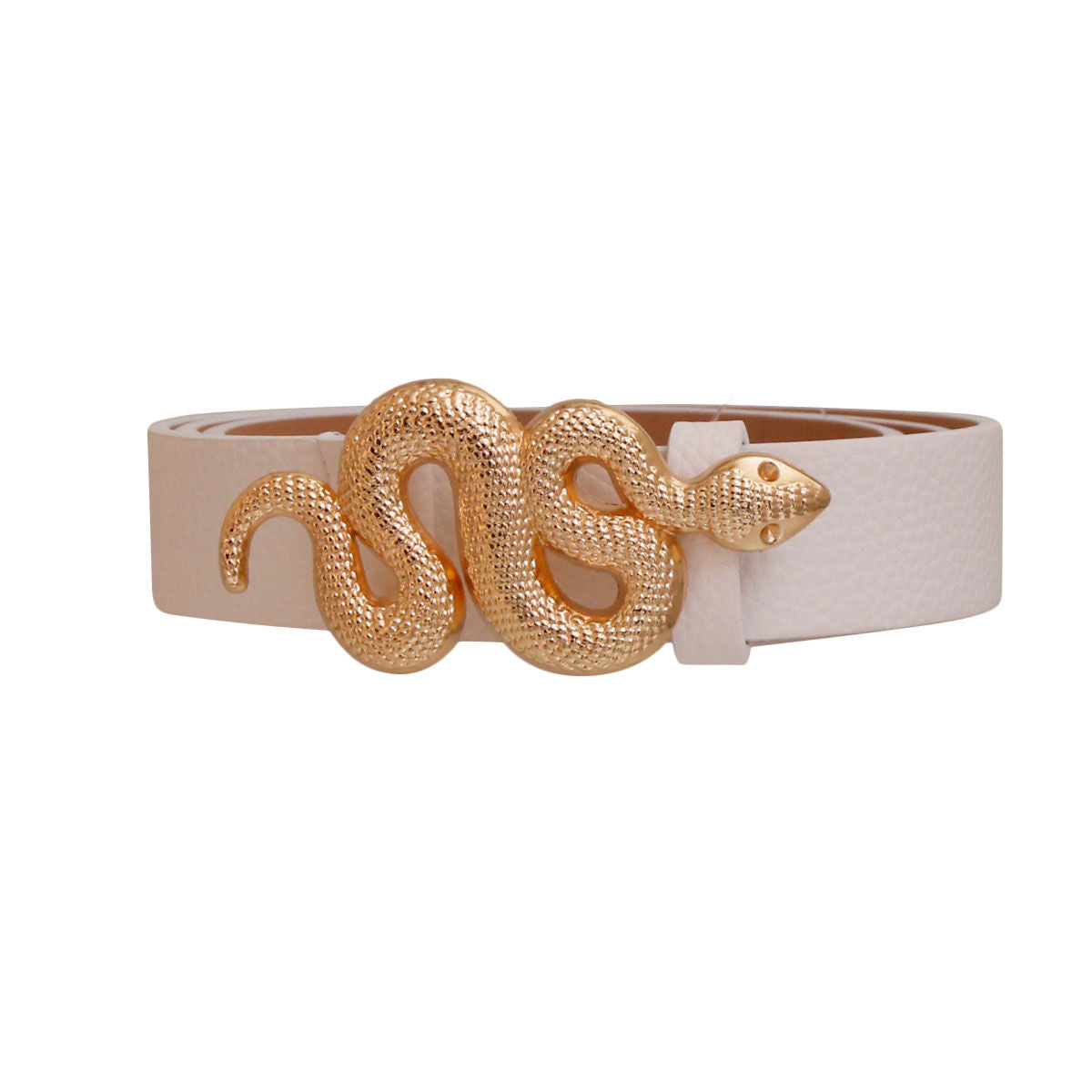 White & Gold Wonder: Snake Belt
