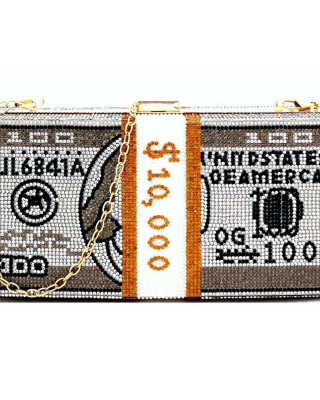 Black Bling $10K Rectangle Clutch