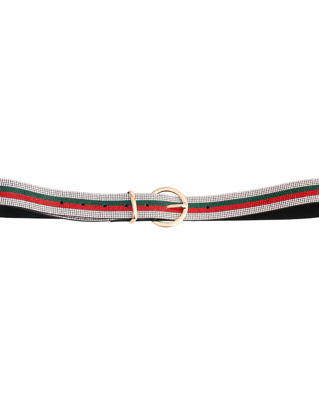 Stripe Savvy: Rhinestone Belt