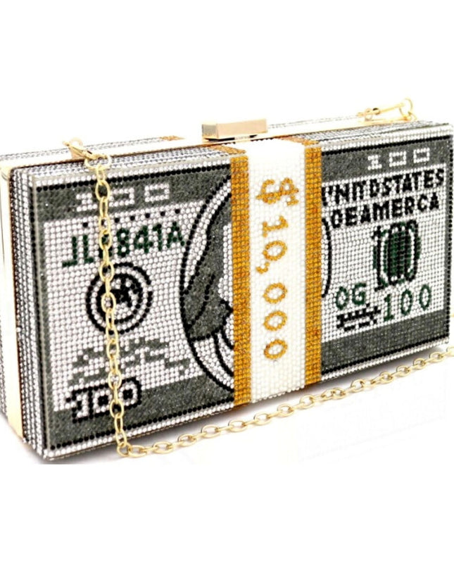 Black Bling $10K Rectangle Clutch