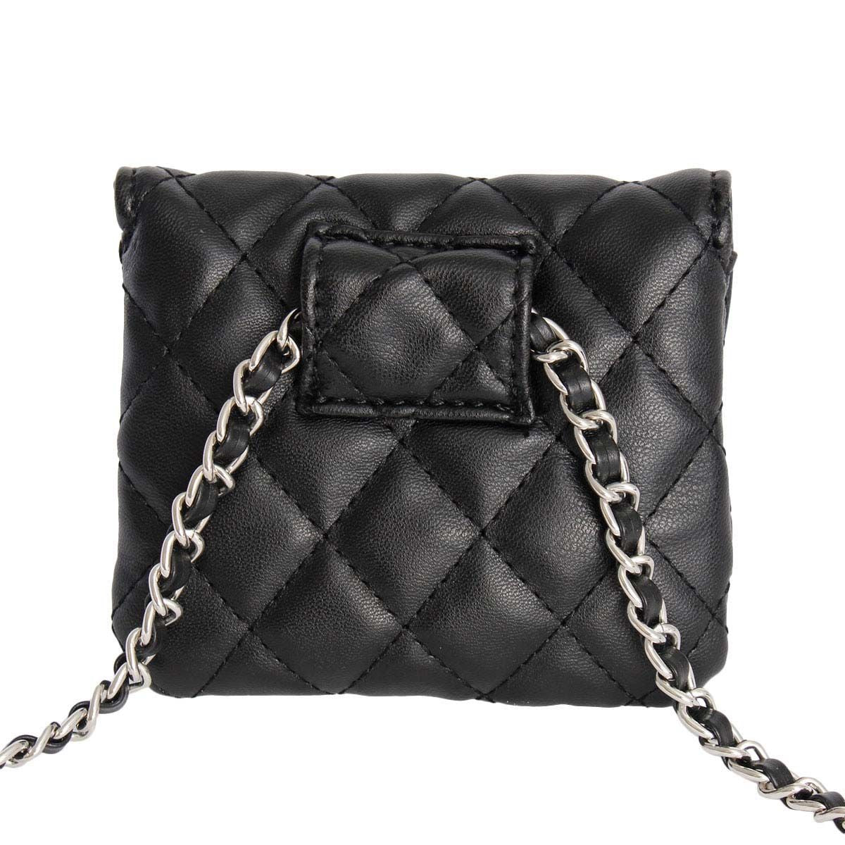 Quilted Black and Silver Mini Bag