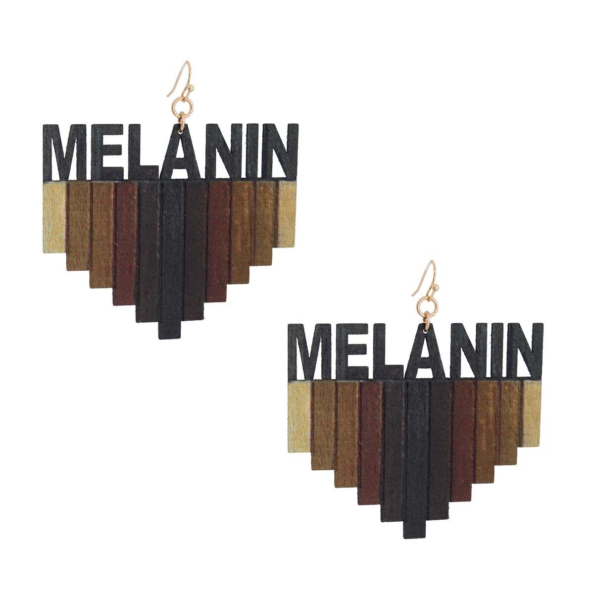Wood Melanin Earrings