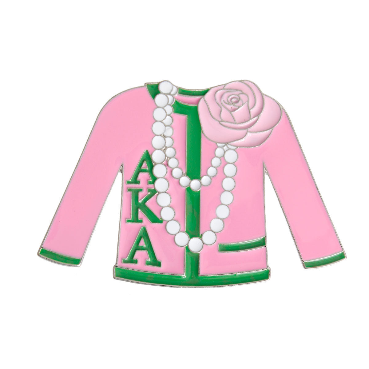 Pink Green Sorority Sweater Pin