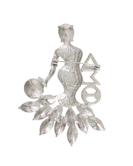 Red Silver Woman Sorority Pin