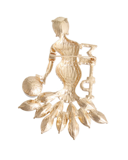 Blue Gold Woman Sorority Pin