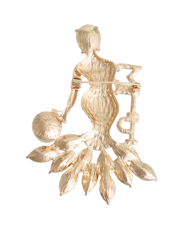 Blue Gold Woman Sorority Pin