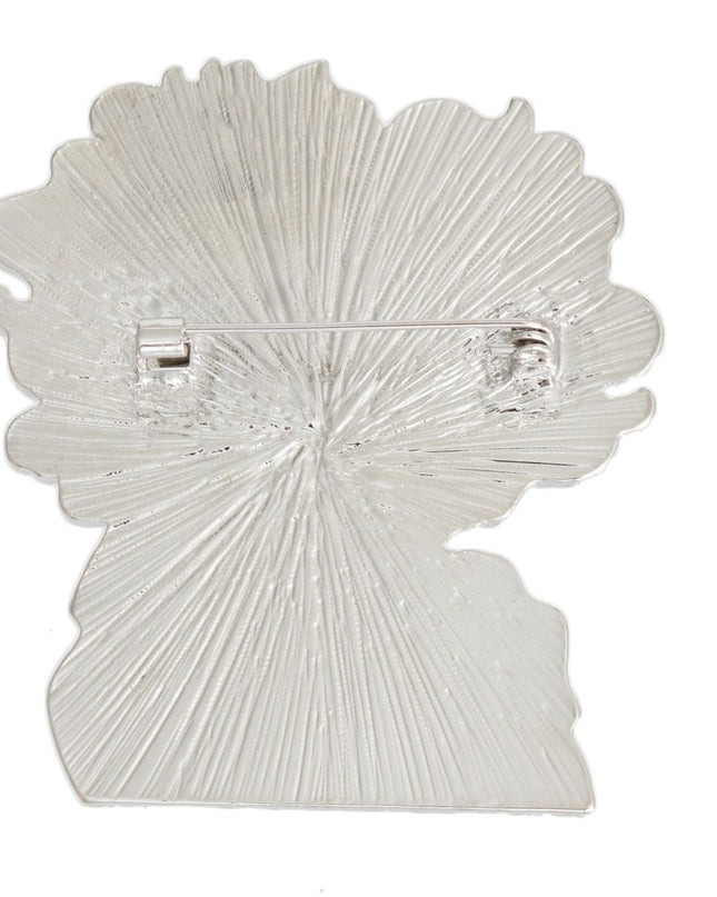 Blue White Curly Hair Woman Pin