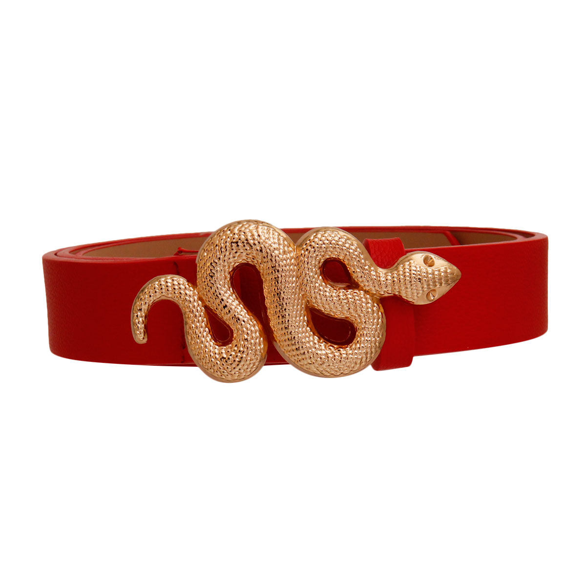 Serpentine Splendor Belt - Red and Gold