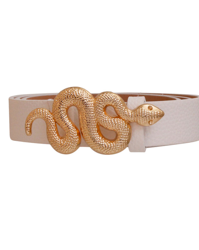 White & Gold Wonder: Snake Belt