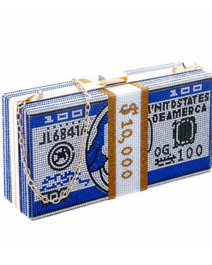 Blue Bling $10K Rectangle Clutch