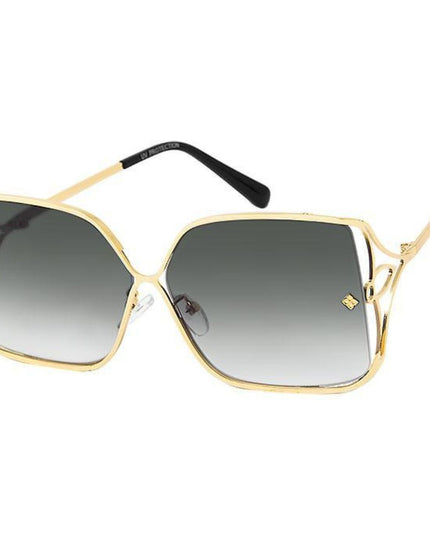 Black Retro Square Sunglasses