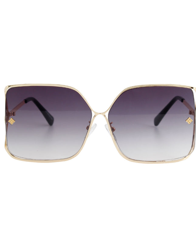Black Retro Square Sunglasses