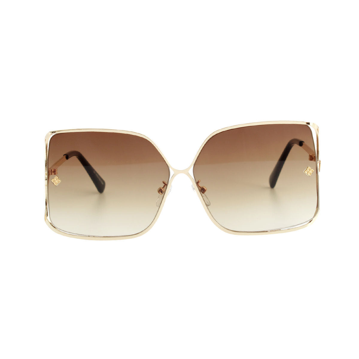 Brown Retro Square Sunglasses