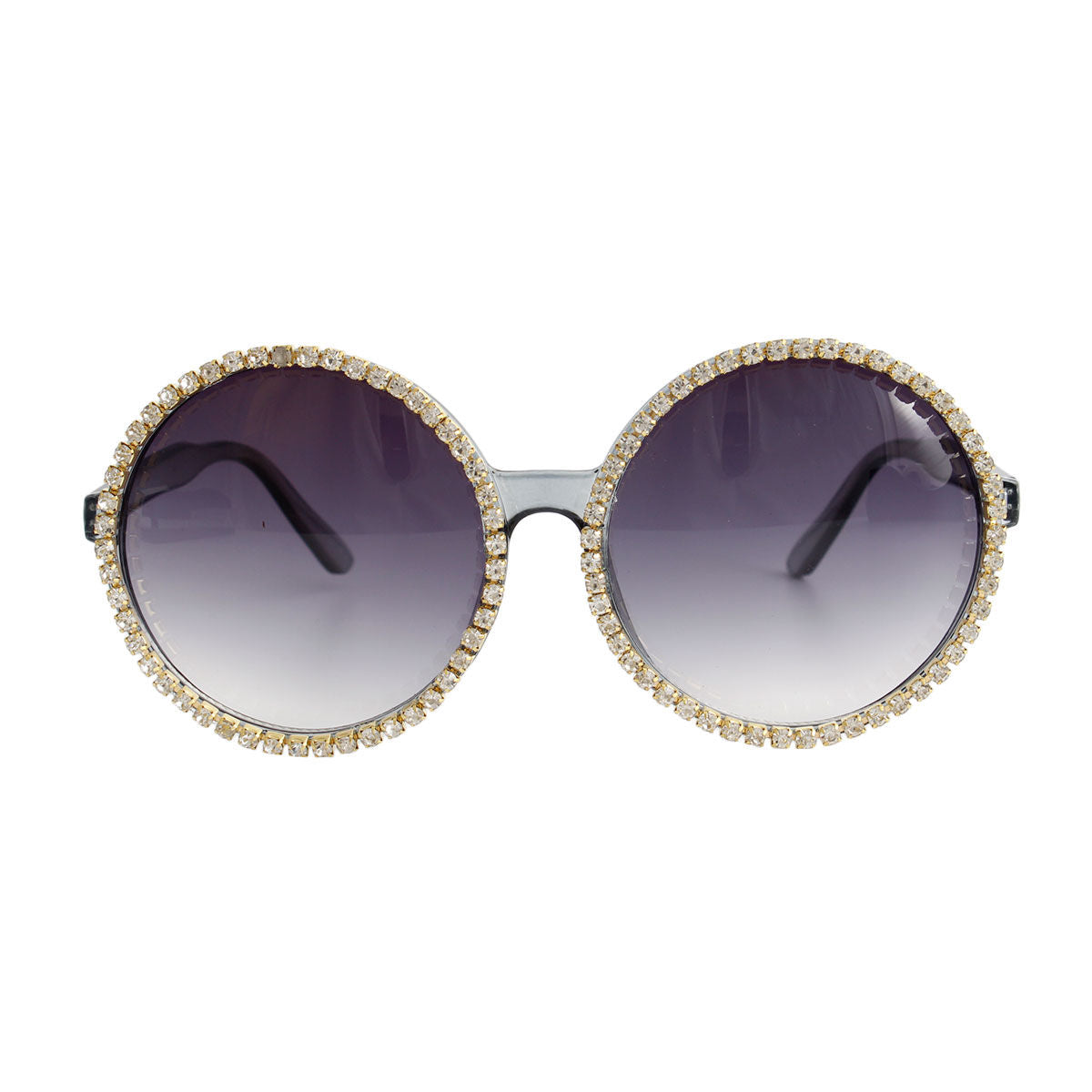 Gray Round Stone Sunglasses