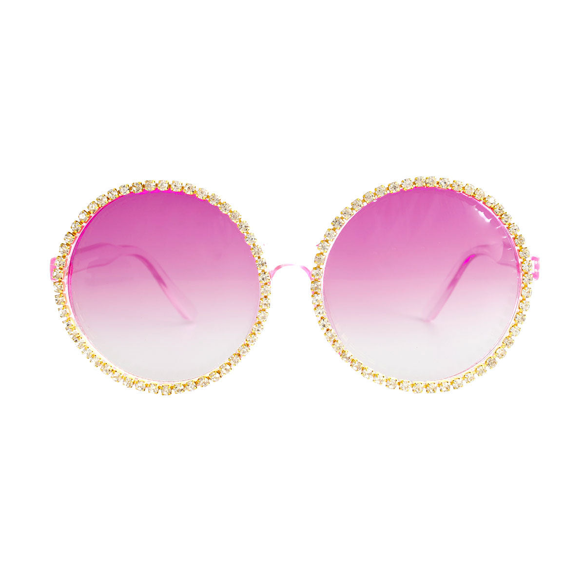 Purple Round Stone Sunglasses